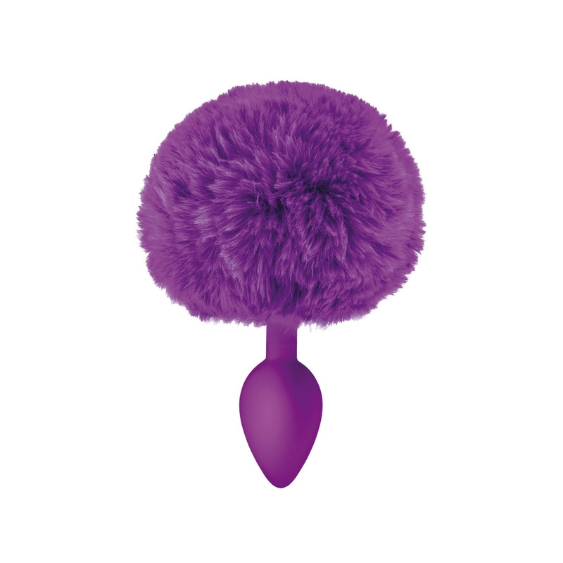 Plug Anal Lapin Silicone Pompon Violet Plug Anal Queue Box Coquine