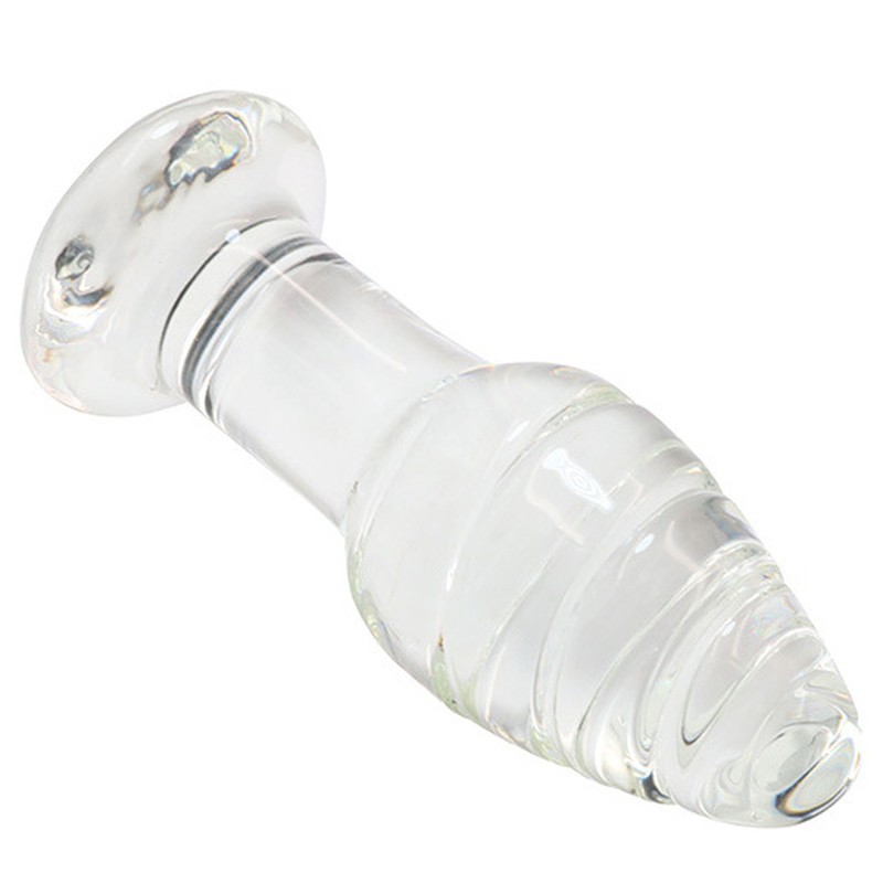 Plug Anal en Verre Epuré Transparent Sextoy Verre BoxCoquine