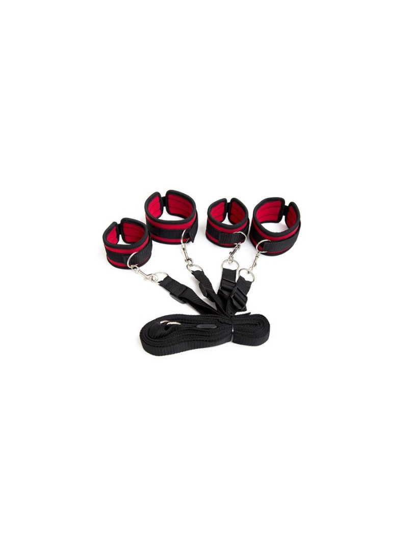 Croix De Menottes Rouges - Accessoire BDSM Bondage - Sexe