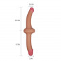 Double Gode Ended Dildo Réaliste 30x3 cm Lovetoy couleur chaire et très flexible