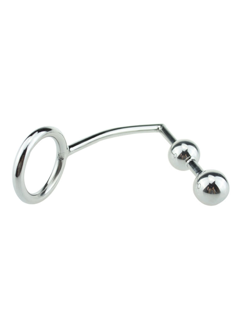 Cockring Plug Anal Métal Doubles Perles - Vaste Choix Sextoy Homme