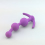 Plug Anal Chapelet en Silicone 3 Boules