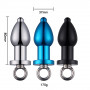 Plug Anal Tunnel Métal Avec Crochet BDSM