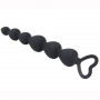 Chapelet Anal Noir Perles Silicone 17.5 cm