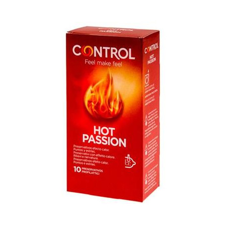 Préservatifs Nervurés effet Chaud Hot Passion Control x10