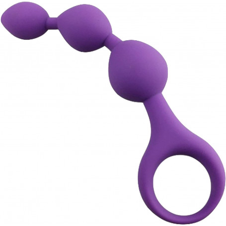 Chapelet Anal Silicone Violet