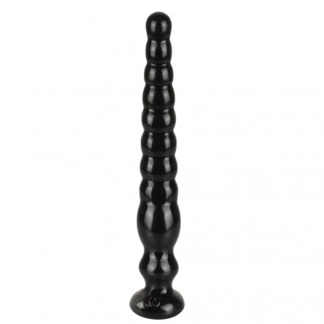 Long Chapelet Anal Flexible Ventouse Noir