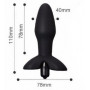 Plug Anal Noir Vibrant Silicone