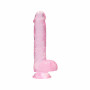 Gode avec Testicules Jelly Crystal Realrock 15x3cm