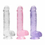 Gode avec Testicules Jelly 15 cm Crystal Realrock