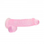 Gode avec Testicules Jelly Crystal Realrock 15x3cm