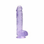 Gode avec Testicules Jelly Crystal Realrock 15x3cm
