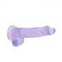 Gode avec Testicules Jelly Crystal Realrock 15x3cm