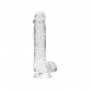 Gode avec Testicules Jelly 15 cm Crystal Realrock