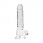 Gode Réaliste avec Testicules 18 cm Crystal RealRock