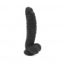 Dildo Silicone Noir Nervuré