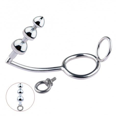 Double Cockring Plug Chapelet Anal Métal