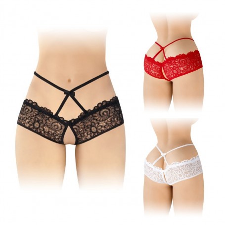 Petite Culotte Fendue en Dentelle