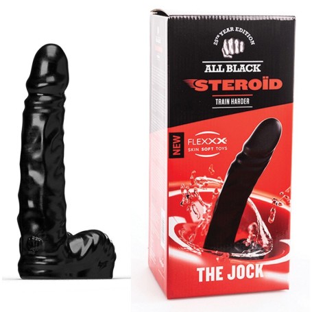Gode Réaliste The Jock All Black Steroïd 22x5cm