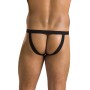 Slip Effet Cuir Noir Open Ben Passion