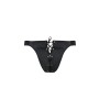 Slip Effet Cuir Noir Open Ben Passion