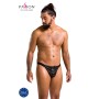 Slip Effet Cuir Noir Open Ben Passion