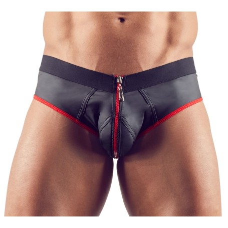 Jockstrap Zip Noir et Rouge