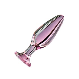 Plug Anal en Verre Rose 10,5x3,4cm