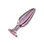 Plug Anal en Verre Rose 10,5x3,4cm