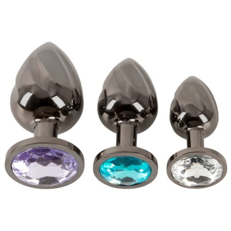 Coffret Plug Bijou Anal Métal Diamonds Anos