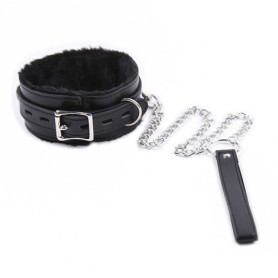 Ensemble Collier Noir & Laisse Bondage