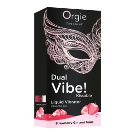 Gel Excitant Dual Vibe Kissable Fraise Gin et Tonic