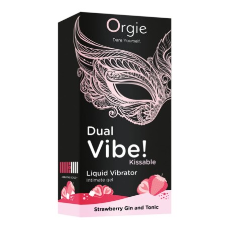 Gel Excitant Dual Vibe Kissable Fraise Gin et Tonic