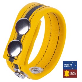 Cockring en Cuir Jaune