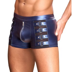 Boxer Homme Effet Cuir Bleu Métallique Nek