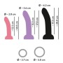 Gode Ceinture Strap-On Set avec 3 Dildos Flexibles