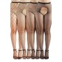 Pack 4 Collants Ouverts Résille Sexy Noire