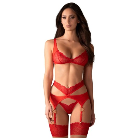 Ensemble Lingerie Sexy Rouge Cupide Obsessive