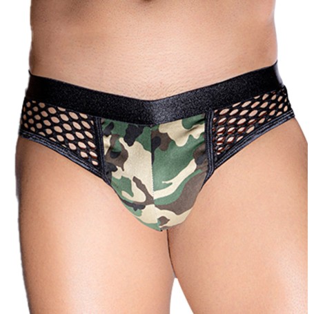 Slip Homme Camouflage et Maille Large