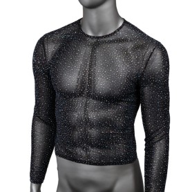 Tee-Shirt Manches Longues en Maille Strass Radiance