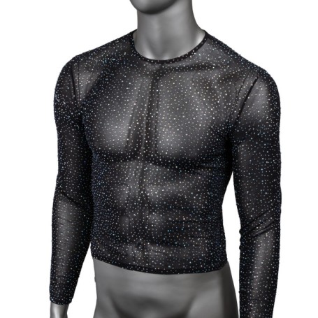 Tee-Shirt Manches Longues en Maille Strass Radiance