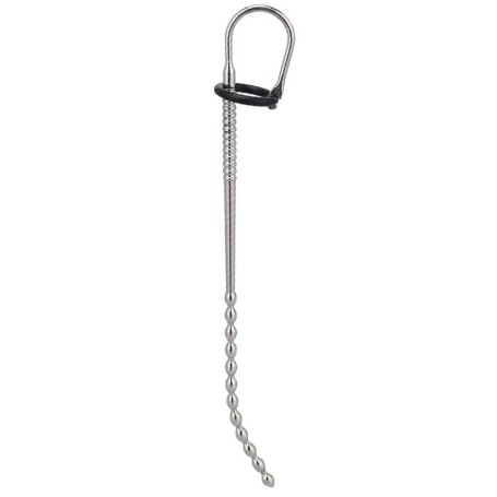 Tige Urètre Perlée 9mm avec Anneaux de Gland