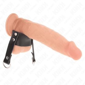 Ballstretcher Effet Cuir avec Double Anneaux