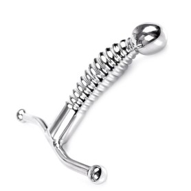 Stimulateur de Prostate Manuel en Acier Nervuré