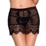Jupe Sexy Ouverte Dentelle Transparente Noire