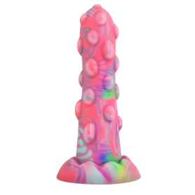 Gode multicolore Nixie en silicone liquide – 13 cm insérables, base ventouse, design aquatique