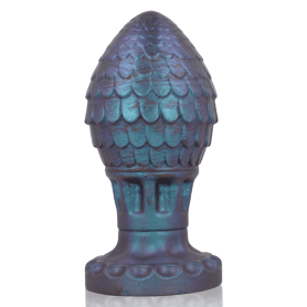 Plug anal XXL Vrakos en silicone texturé en forme d'œuf de dragon
