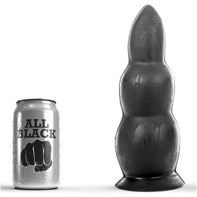 Plug anal extrême noir AB37 All Black – 20 cm insérable avec ventouse