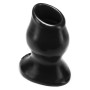 Plug Tunnel Silicone Pig-Hole Large Noir 12x7cm
