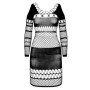 Robe Mi-Longue Résille Noire BS105 Passion